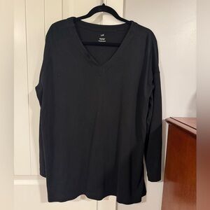 J Jill flowing Black long sleeve Top